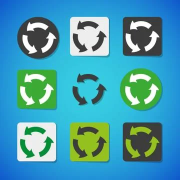 Vector recycling icon set Stock Illustration