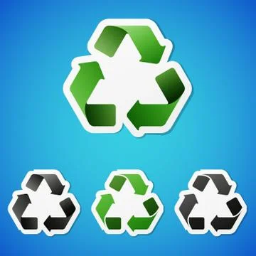 Vector recycling stickers Stock Illustration