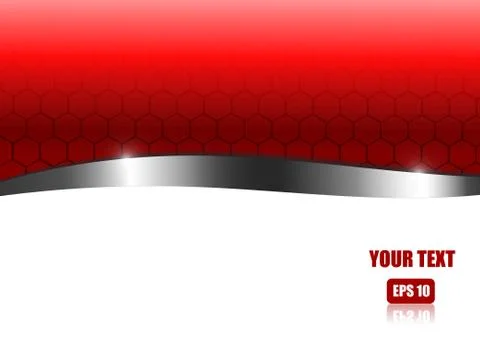 Vector : Red abstract honeycomb background Stock Illustration