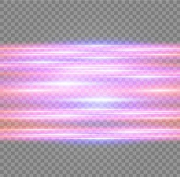 Vector red and blue special effect. Luminous stripes on a transparent background Stock Illustration