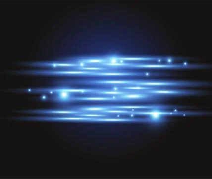 Vector red and blue special effect. Luminous stripes on a transparent background Stock Illustration
