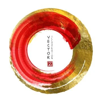 Vector Red and Gold Design Templates イラスト素材
