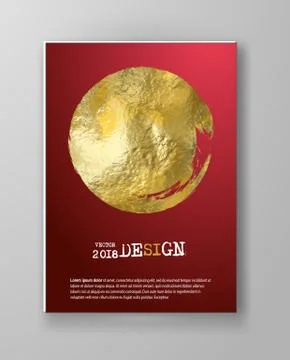 Vector Red and Gold Design Templates Stock Illustration