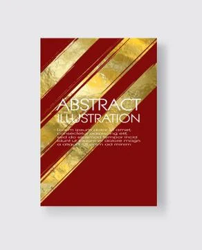 Vector Red and Gold Design Templates. Abstract illustration eps10 Stock Illustration