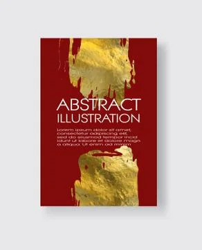 Vector Red and Gold Design Templates. Abstract illustration eps10 Stock Illustration