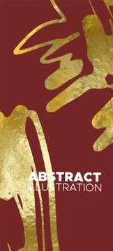 Vector Red and Gold Design Templates for banner. Stock Illustration