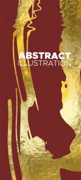 Vector Red and Gold Design Templates for banner. Stock Illustration