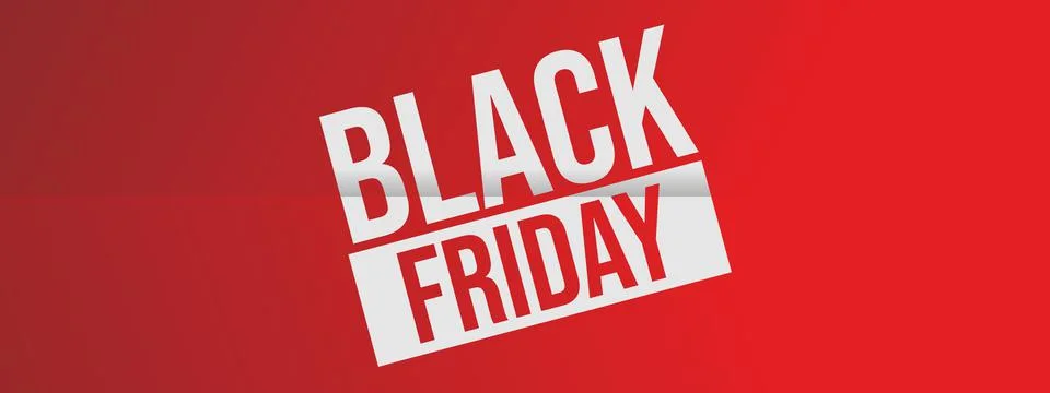 Vector red background.Black friday white isolated by red Stock Illustration