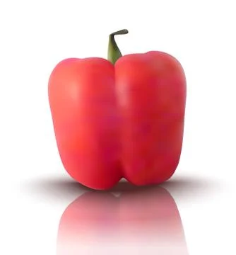 Vector red bell pepper Stock Illustration