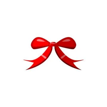 Vector Red Bow Illustration Stock Illustration