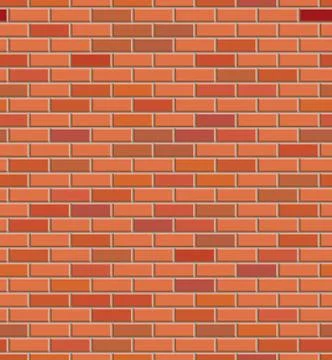 Vector red brick wall background Stock Illustration