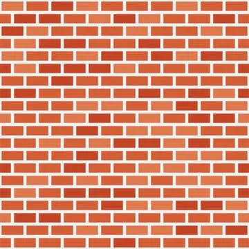 Vector red brick wall background. Old texture urban masonry seamless pattern イラスト素材