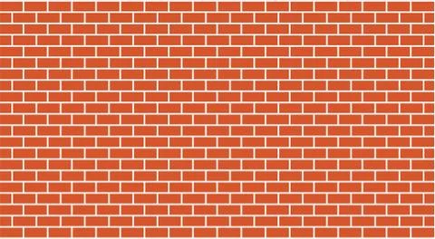 Vector red brick wall Stock Illustration