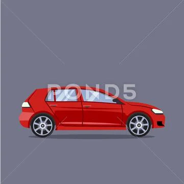Vector red car Stock Illustrationen