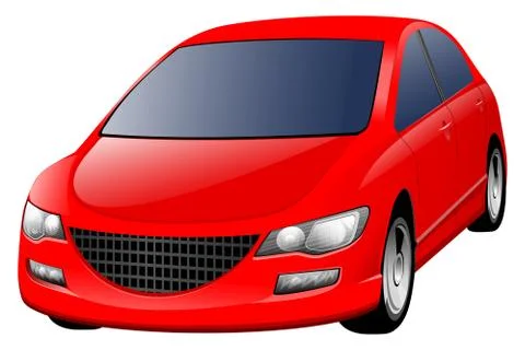 Vector red car Illustrazione stock