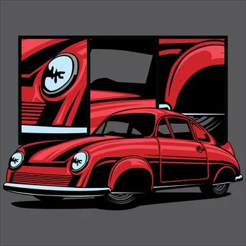 Vector red car Stock Illustration