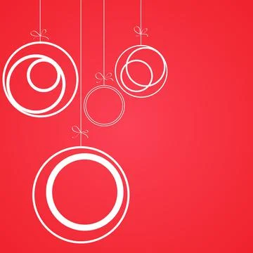 Vector red christmas background. cut paper design. Stock Illustration