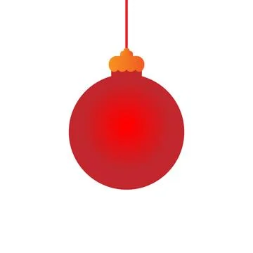 Vector red christmas ball Stock Illustration