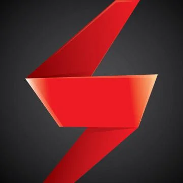 Vector red christmas origami speech bubble banner 스톡 일러스트