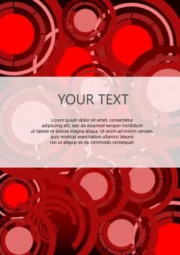 Vector : Red circle background Stock Illustration