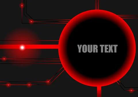 Vector : Red circuit board and space for text Illustrazione stock