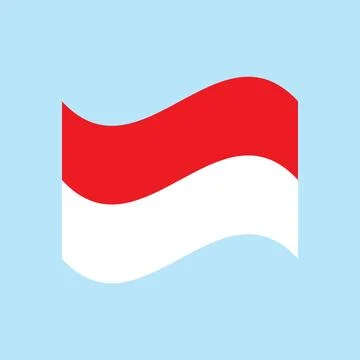 Vector red color Flat design, Illustration of flag for banner. 17th August In Stock Illustration