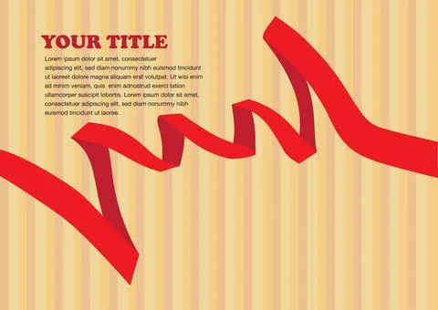 Vector red colored ribbon layout Design Stock Illustration