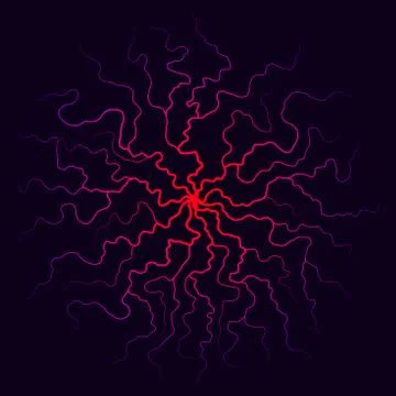 Vector Red Crack. Surface Damage Stock Illustration