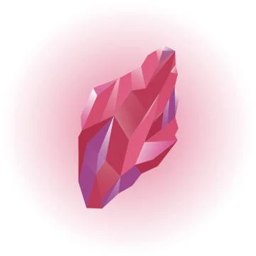 Vector red crystal, gem, diamond Stock Illustration