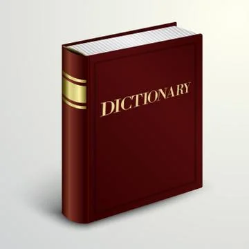 Vector red dictionary book Illustrazione stock
