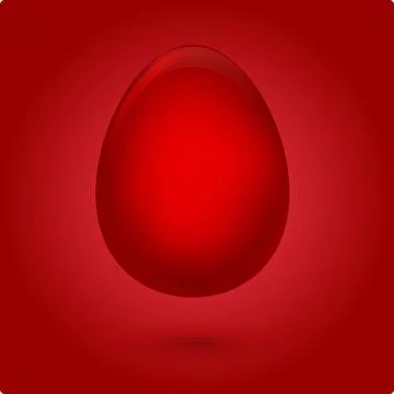 Vector red Easter egg on a bright background. 스톡 일러스트