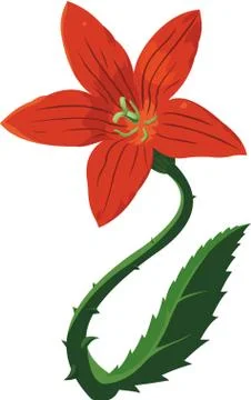 Vector red flower Stock Illustration