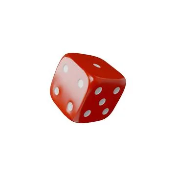Vector red gambling dice, numbers 5, 4, 1. Isolated background. Illustrazione stock