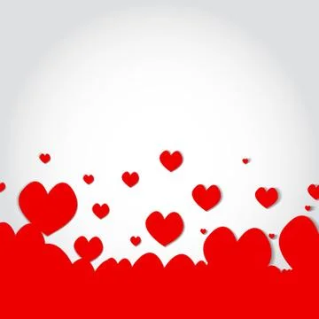 Vector : Red heart background valentine day Stock Illustration