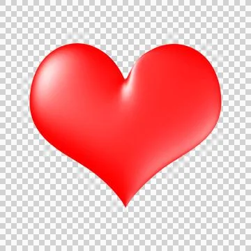Vector red heart. Image in vector format. Icon, symbol, patterns. Stock Illustration