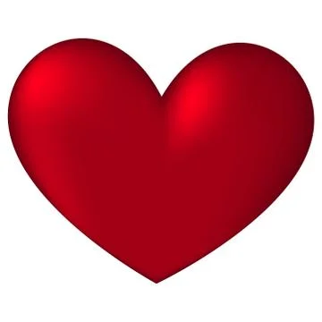 Vector red heart isolated on white background, valentines day symbol Stock Illustration
