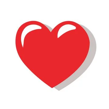 Vector red heart isolated on white background Stock Illustration