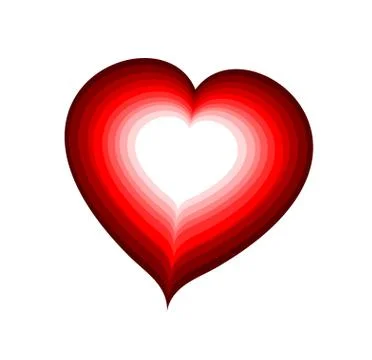 Vector red heart laminated Stock Illustration