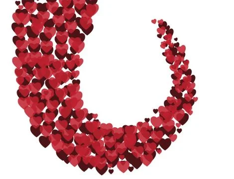 Vector Red Hearts Stock-Illustration