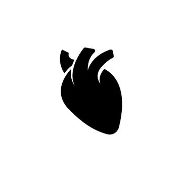 Vector red human heart icon Stock Illustration