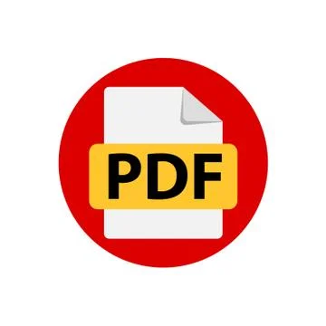 Vector red icon PDF. File format extensions icon. Stock Illustration