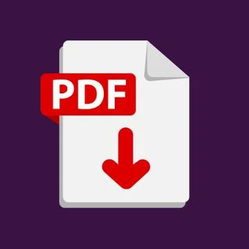Vector red icon PDF. File format extensions icon. Stock Illustration