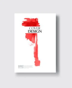 Vector red ink brush stroke Stock Illustration