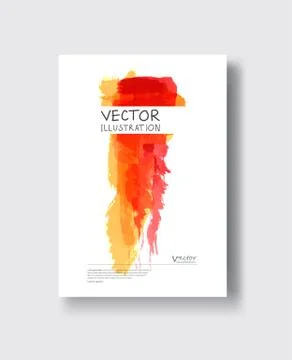 Vector red ink brush stroke Stock Illustration