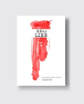 Vector red ink brush stroke Stock Illustration