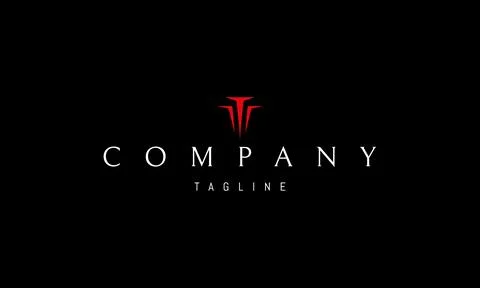 A vector red logo with an abstract image of three wedges in the form of a Greek Stock Illustration