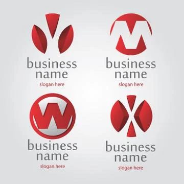 Vector red logo Stock Illustration