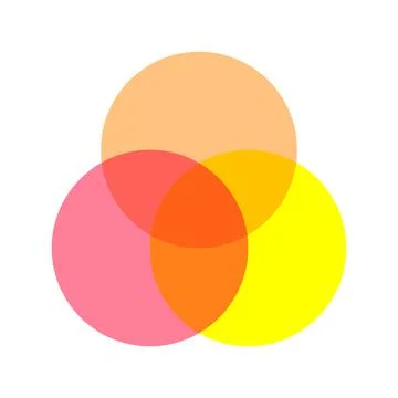 Vector red, orange, yellow halftone circle template. Stock Illustration