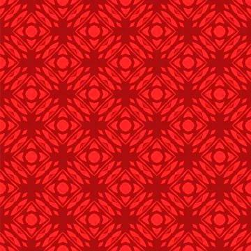 Vector Red Ornamental Seamless Line Pattern Illustrazione stock