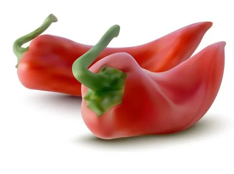 Vector red peppers Stock Illustration